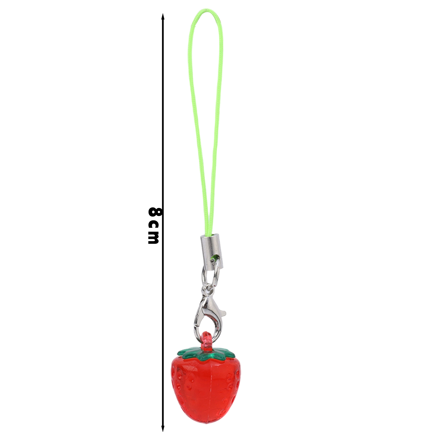 Cute Strawberry Charm for Phone Kawaii Pendant Mini Fruit Lanyard Keychain Bag Zipper Pull Accessory Set Red Pink Purple: BROWN