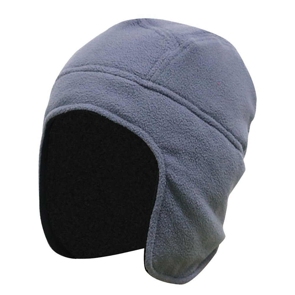 Men Winter Hat with Earflap Russia Ushanka Bomber Hats Pilot Trapper Aviator Cap Snow Caps Female #410: Light Gray 