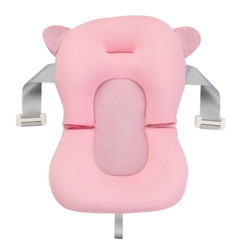 portátil para la Ducha del bebé cama de cojín de aire para el baño infantil almohadillas para traje de baño bañera antideslizante flotador tipo alfombra D6: Rosa