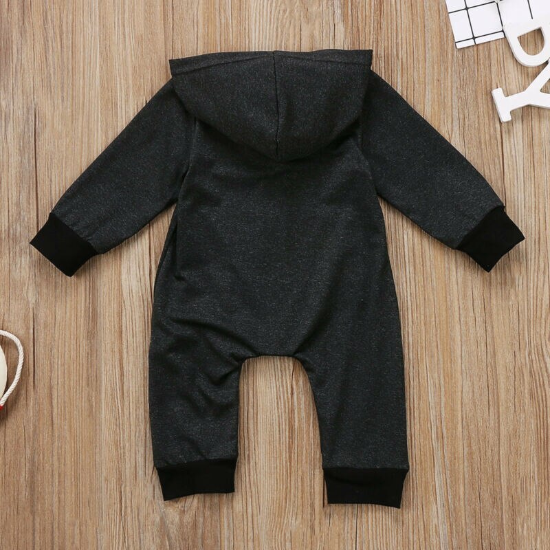 Kids Baby Boy Warm Infant Romper Jumpsuit Hooded Cotton Zipper Autumn Winter Clothes Outfit