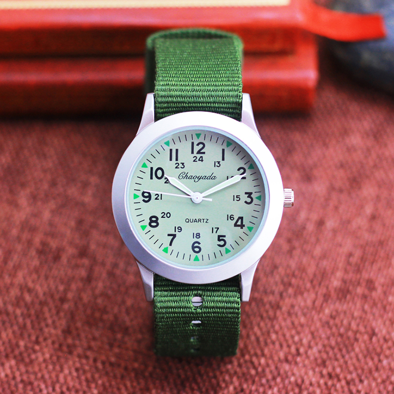 2024 célèbre chaoyada enfants garçons filles étudiants homme toile respirant résistant à la sueur 24 heures montres: Ivoire