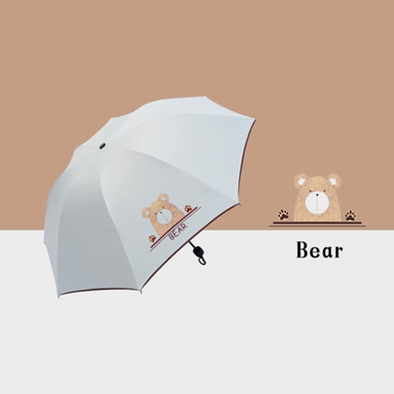 Kind Regen Paraplu Leuke Winddicht Chinese Paraplu Regen Vrouwen Opvouwbare Parasol Tous Mujer Tous Kids Unbrella Ideeën 711: Bear