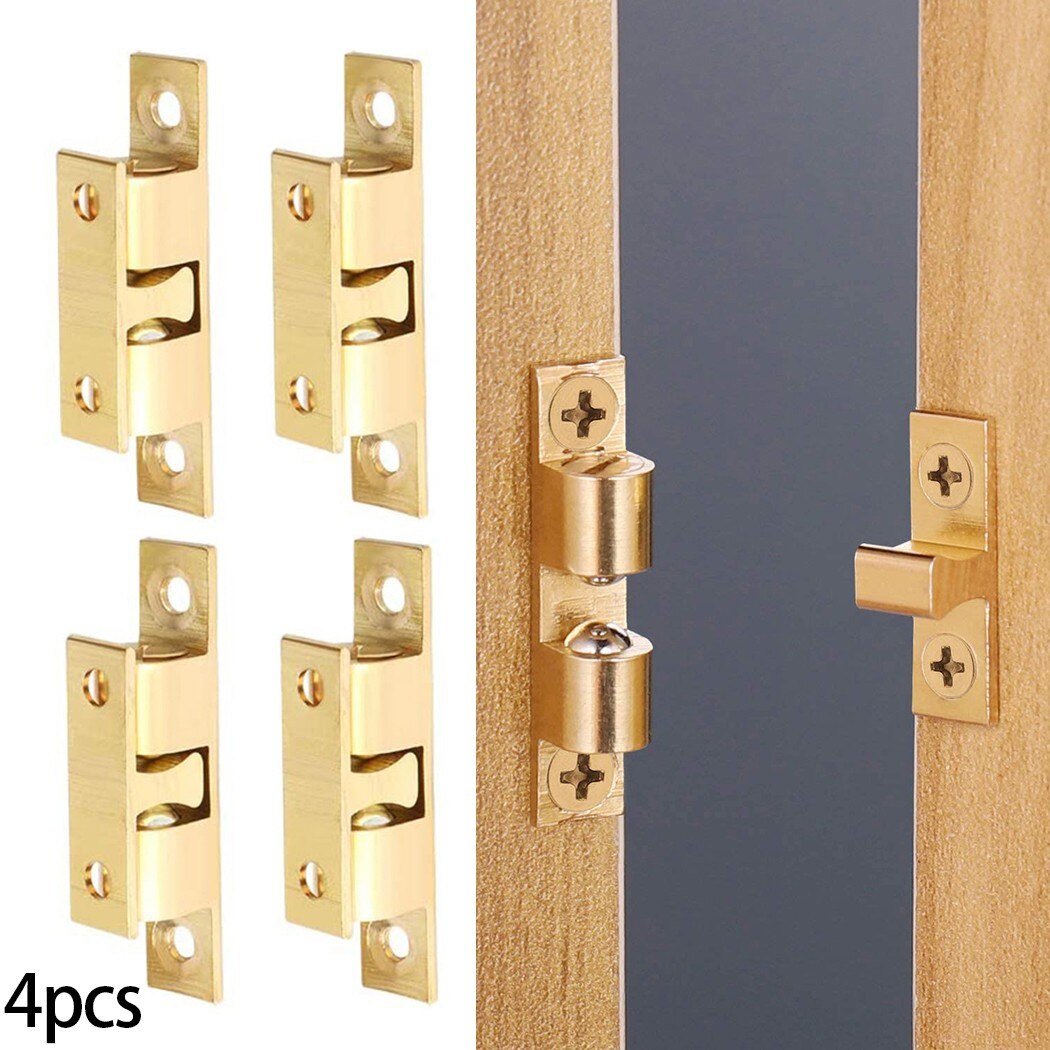 Solid Brass Double Adjustable Ball Catch 50mm Cabinet Cupboard Catch Furniture Fitting Door Lock Replacement Parts