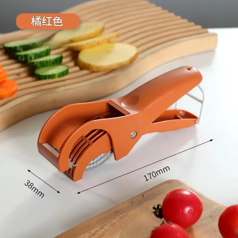 Hoofun keukengereedschap: roestvrijstalen groente- en fruitsnijder, multifunctionele saladesnijder, keukenaccessoires: Champagne