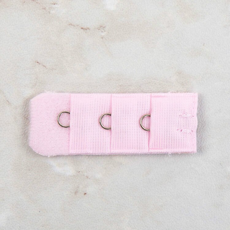 1pc 5 kleuren dames 1 rij 3 haken bh-verlengstuk nylon sluiting verlengstuk elastiek op band verstelbare zachte bh-band: Roze