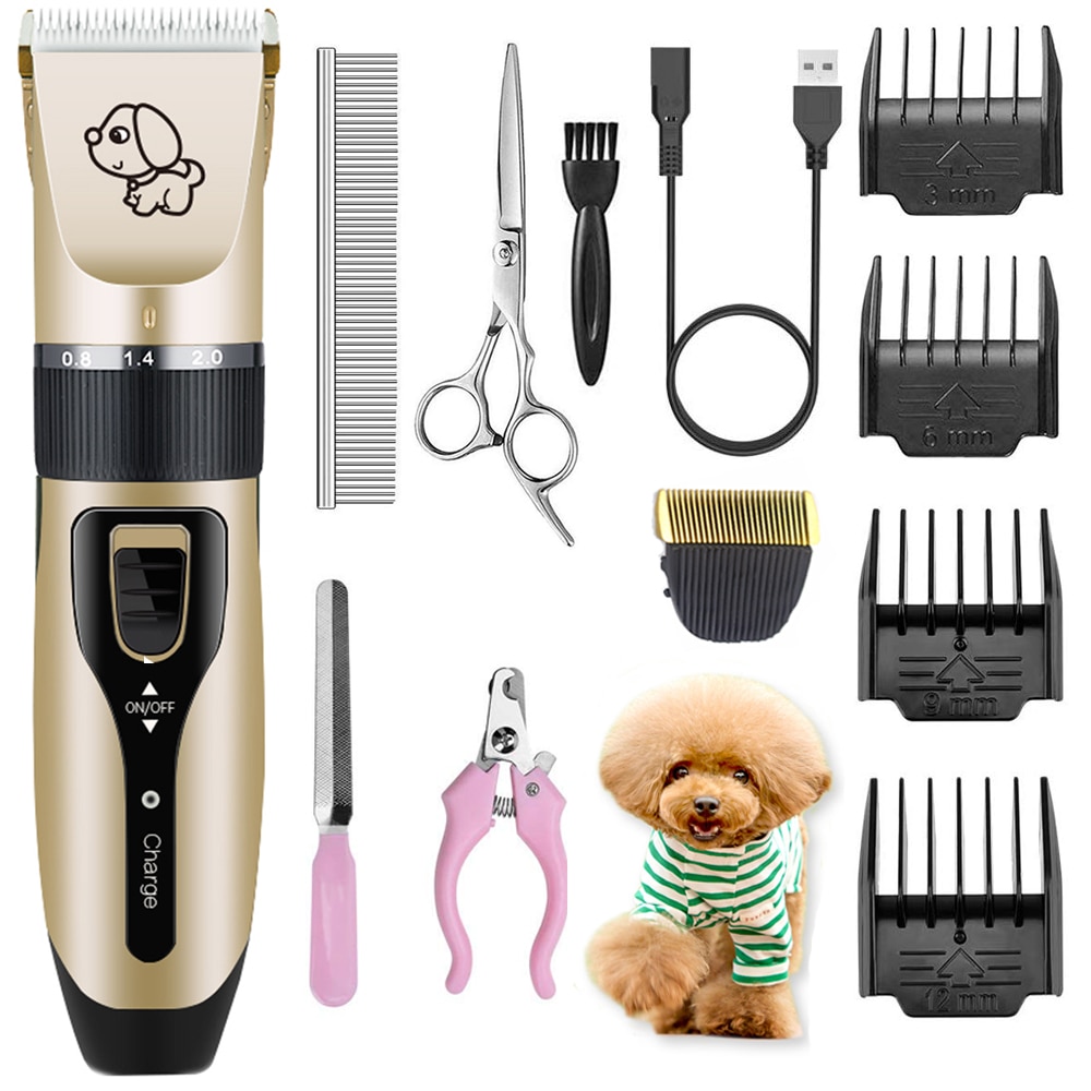 Elektrische Hond Haar Trimmer Usb Opladen Huisdier Tondeuse Oplaadbare Low-Noise Kat Hair Remover Grooming Haar Snijder Machine