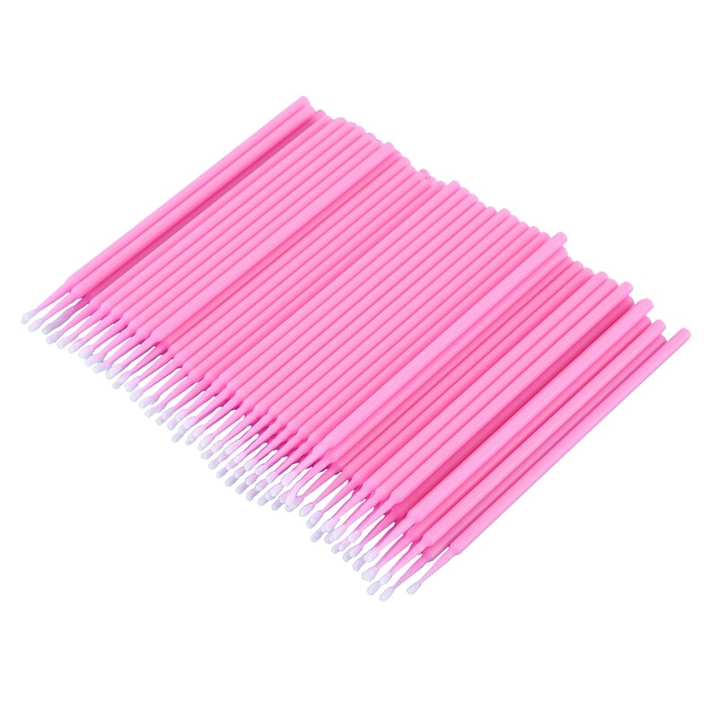 100 Pcs Micro-Borstel Wegwerp Materialen Tand Applicators Medium Fijne: Pink