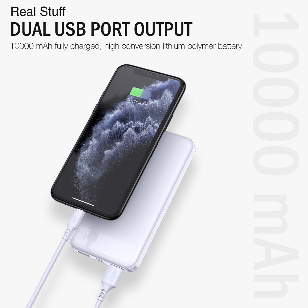 Banca di potere 10000 mAh Ricarica Portatile PowerBank 10000 mAh USB Del Telefono Mobile Caricabatteria Esterno Per Xiaomi Mi 10 9 iPhone 11