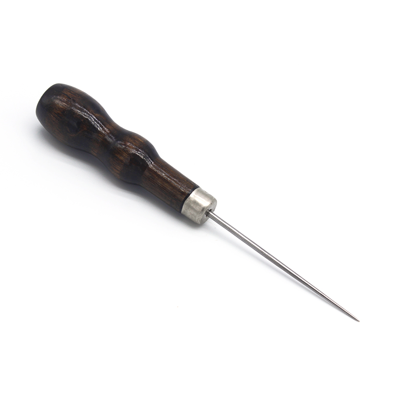 Herramientas de taladro de posicionamiento de punzón con mango de madera de 3 uds. Punzón de cuero punteado DIY agujas de costura de sastre herramienta de reparación de zapatos