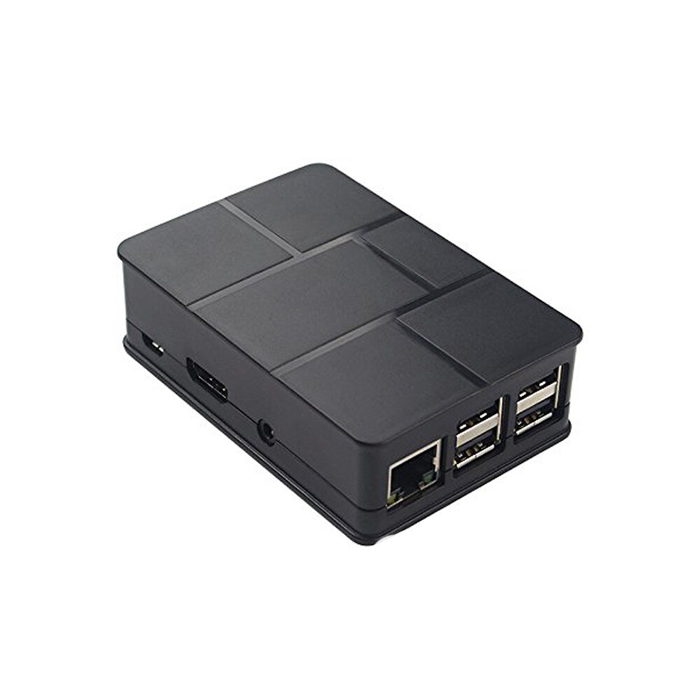 S ROBOT Raspberry Pi 3 shell ABS shell black protective shell cover shell Raspberry Pi 3 Model B shell box RPI123: Kit2