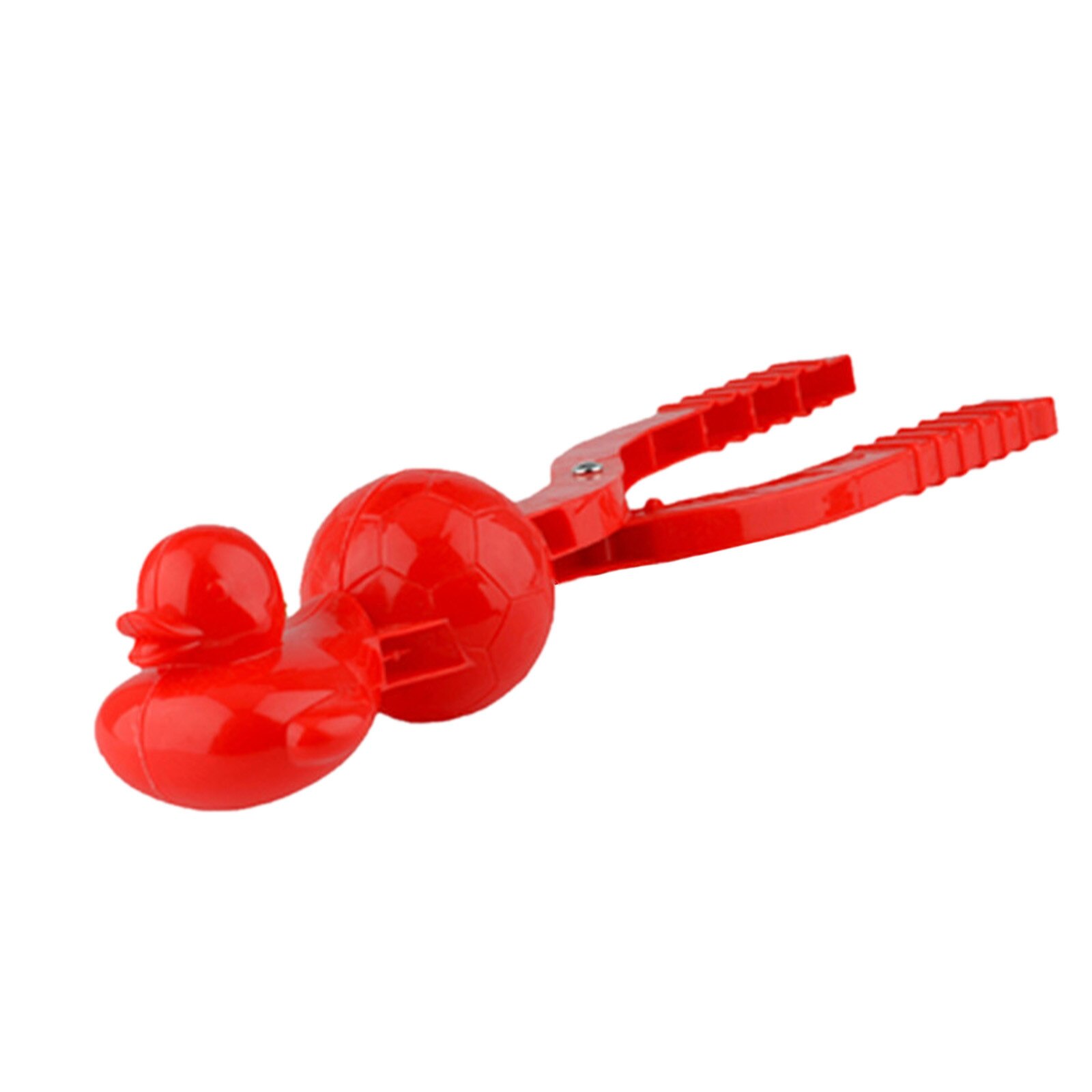 Schneeball Ente-geformt Schneemann Clip Winter Kunststoff Schneeball Hersteller Clip Kind Außen Sand Schnee Ball Schimmel Spielzeug Kampf Spielzeug für freundlicher: rot 