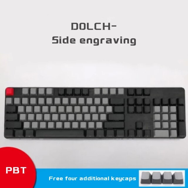 Top Gedruckt OEM PBT Keycap Für Mechanische Tastatur 108 Schlüssel Vollen Satz Dolch Verdicken Tastenkappen Schlüssel Für Blau/Rot/braun/Schwarz Schalter: Dolch-2