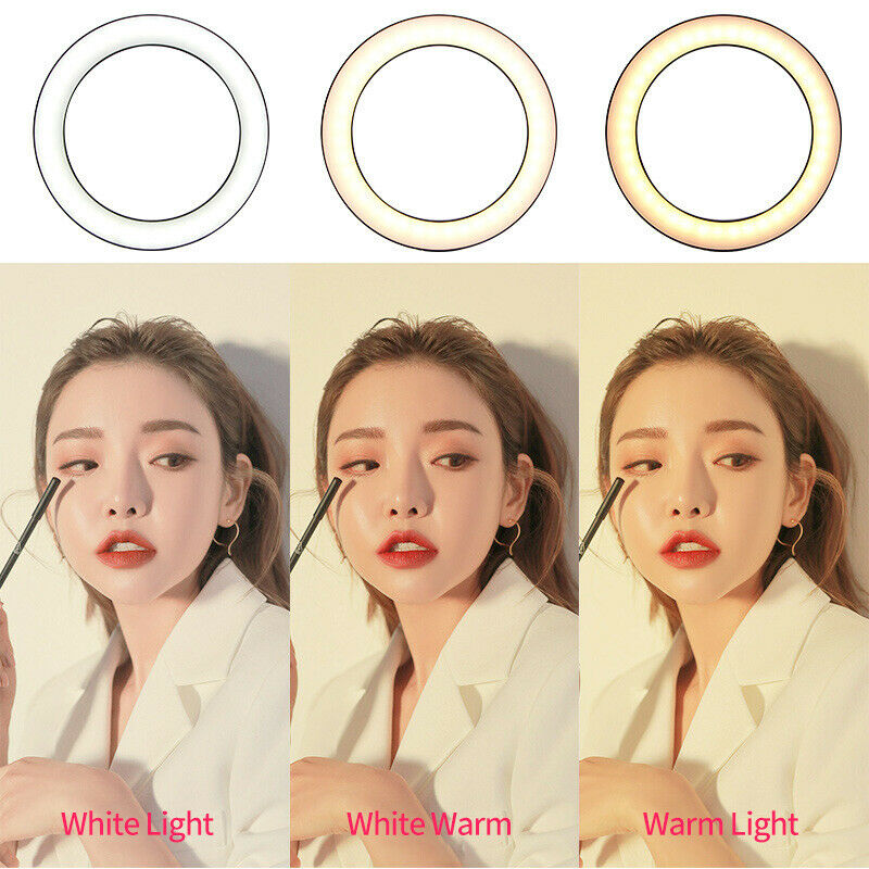 10 Inch Photography LED Selfie Ring Light With Tripod Phone Holder USB Powered Photo Studio Ring Light with Stand Accessories