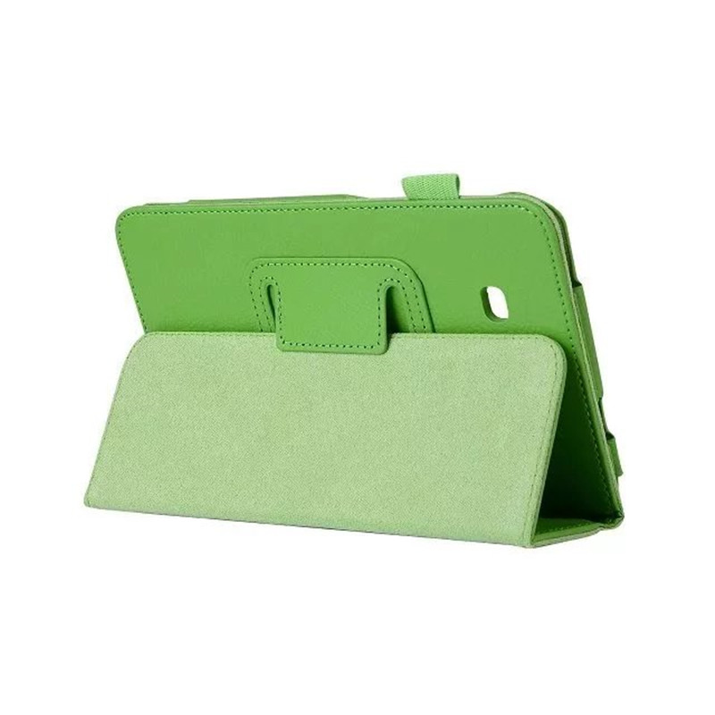 Voor Samsung Galaxy Tab 3 Lite 7.0 SM-T110 T111 T113 T116 Litchi Patroon Flip Pu Case Kan Opvouwbare Beugel tablet Cover