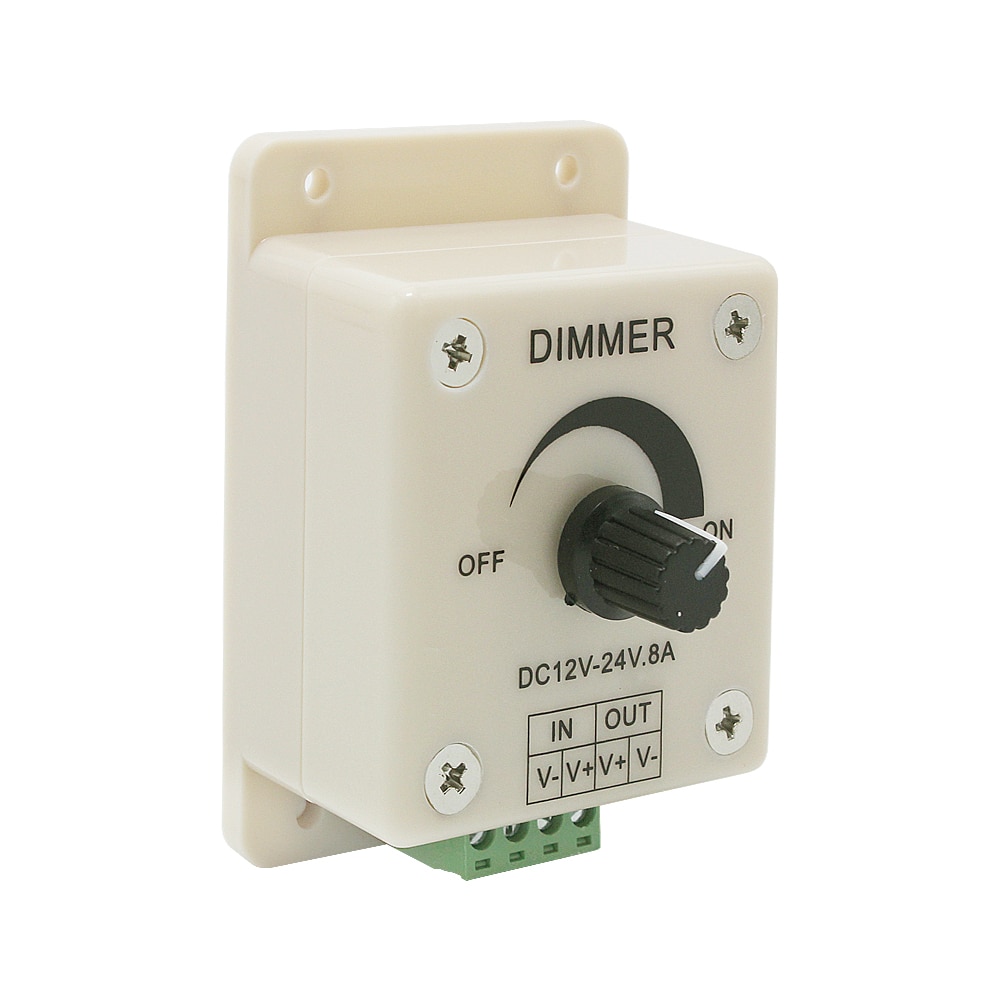LED Dimmer DC 24V 12V 8A Light Bright Brightness Adjustable Controller Single Color LED controller Dimmer 12 V