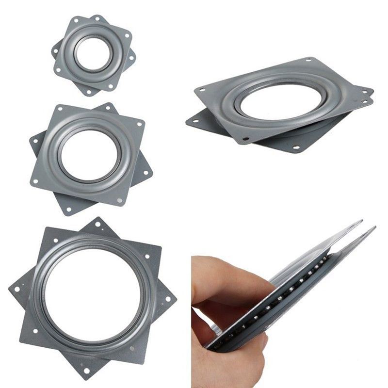 Turntable 360 ° Turntable Ball Bearing With Castors | Galvanized Steel | Thrust Ball Bearing Capacity 50 Kg - 155X 155X 8Mm #