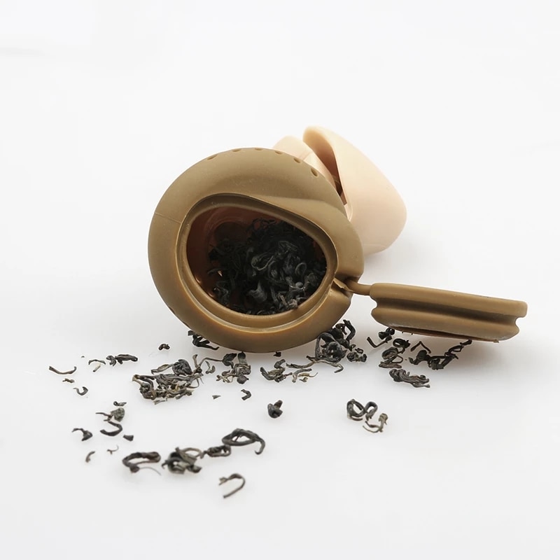 Poo form silikon te tillbehör set halloween ciga bajs intressant kaffefilter diffusor örtte tepåse återanvändbar a