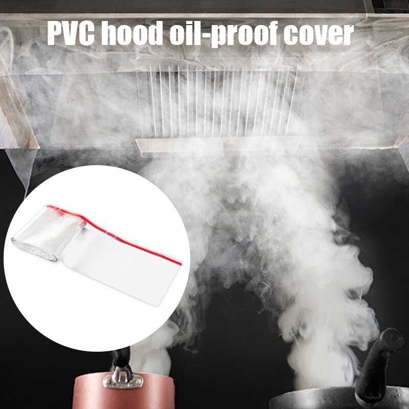 Huva anti-rök lock röksköld av olja dragskåp absorberar rök olja pvc transparent  k888