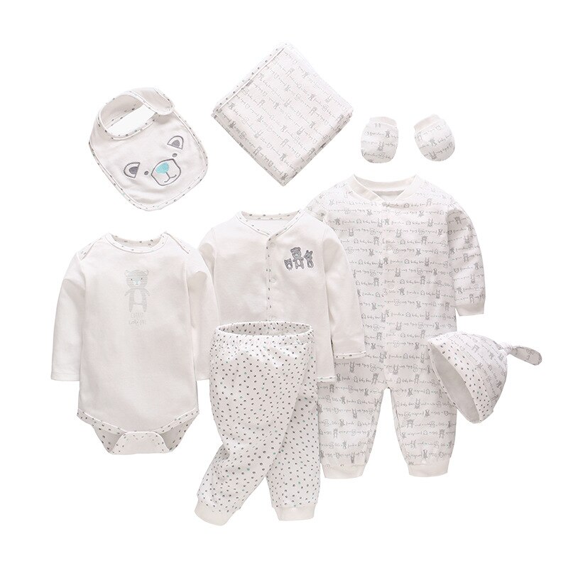 Vlinder, ropa para bebé recién nacido, ropa para bebé (niño o niña), pijamas para recién nacidos, ropa, Bodi, gorro, guantes, pantalones de parte superior con babero, conjunto de 8 uds, 0-12M: 12 meses