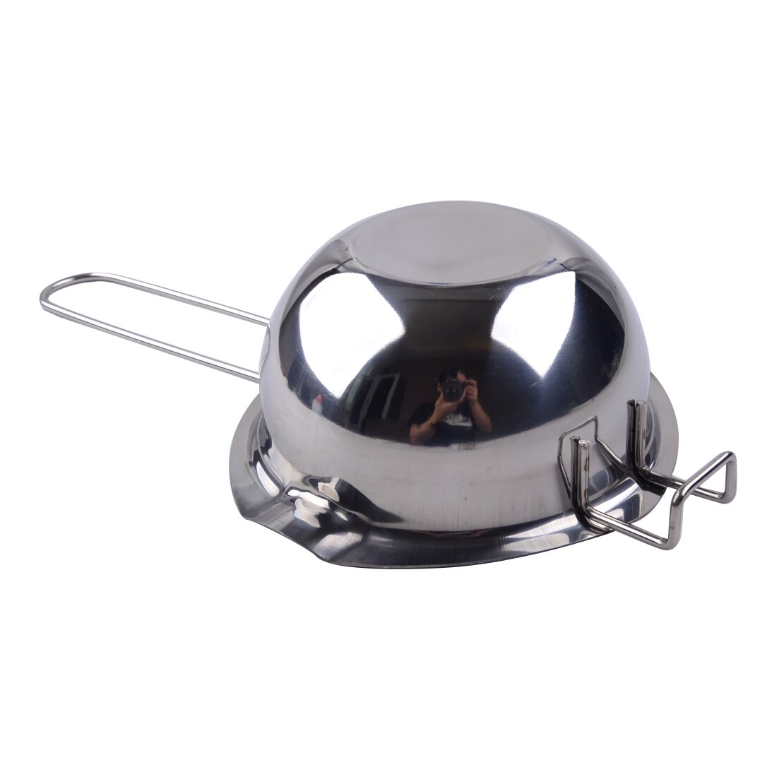 Silver Stainless Steel Wax Chocolate Melting Pot Double Boiler DIY Wedding Scented Candle Baking Tool