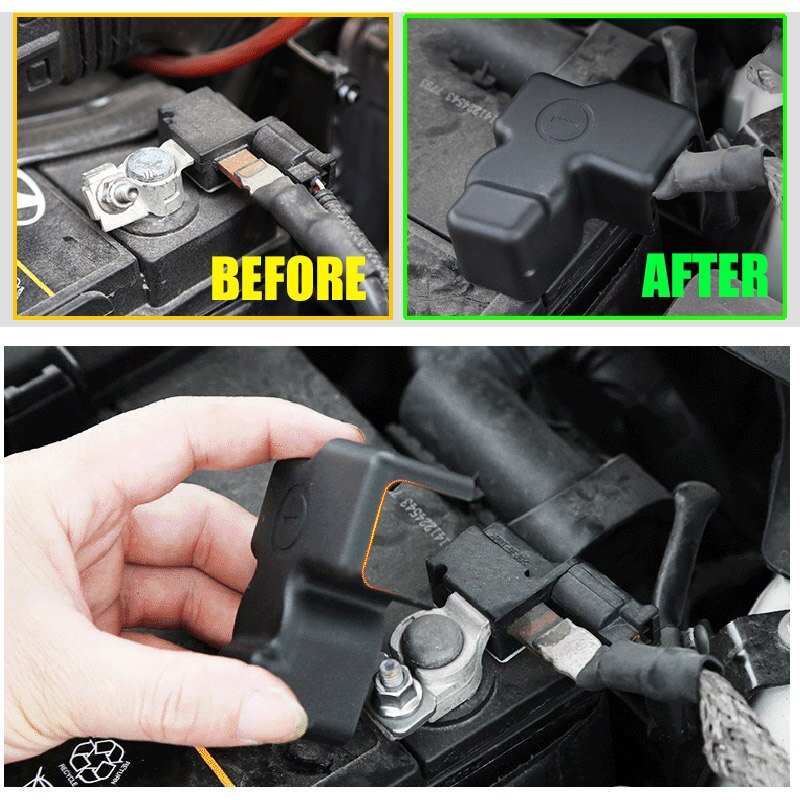 For Hyundai Veloster I40 Grandeur Azera Aslan Battery Batteries Negative Electrode Protector Terminal Pole Cover Kit