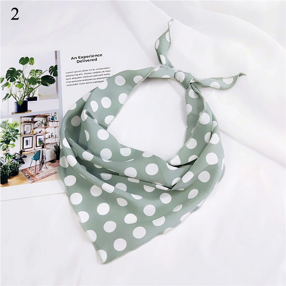 Silk Pleated Scarf Square Scarf For Women Small Scarves Soft Satin Neckerchief Decorative Headscarf Solid Hair Scarf Summer: 1