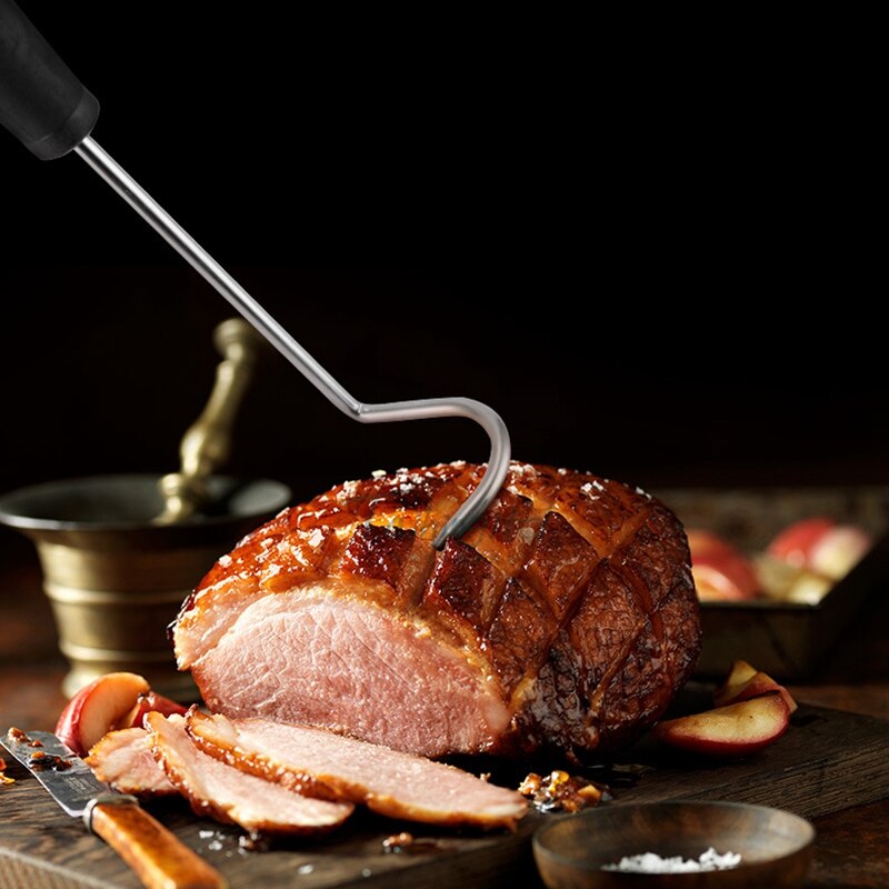 2 sett grisehale mat turner svømmeføtter kroker-alternativ til tang, bbq grille spatel grillgaffel erstatning ristebørste