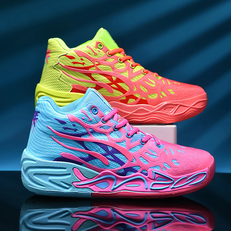 Basketballschuhe für Herren, Feldtraining, hoch oben, bequem, rutschfest, Sportschuhe, luxuriöse flache Schnür-Sneaker für Herren