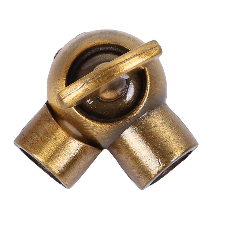 Conector de dos vías de aleación dorada Junta de Dirección Universal de doble paso adecuado para accesorios de lámpara de pared Retro