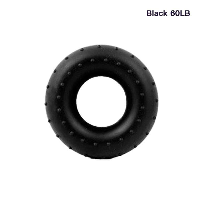 1 pieza de agarre de mano de dedo 20LB-60LB silicona fuerza Trainer Ring Gripper expender dedo entrenamiento Fitness entrenamiento Power Hand Grips: Black 60LB