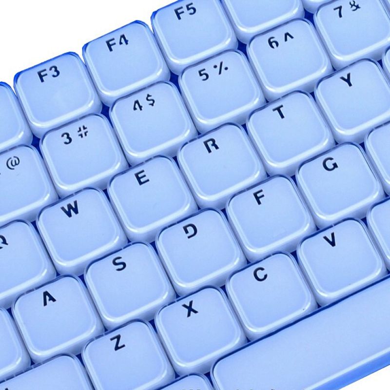 104 Keys Layout Low Profile Keycaps Backlit Crystal Edge for Mechanical Keyboard