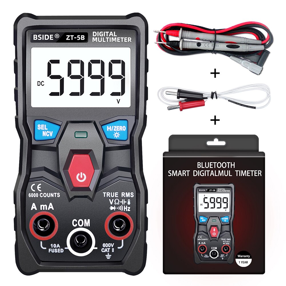 Digital Multimeter Bluetooth Wireless Technology Smart T-RMS Voltmeter Ammeter Auto Range Analog Capacitor NCV Tester Car Tool