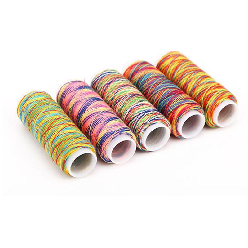 Regenbogen Nähgarn Linie Nähmaschine Linie Regenbogen Hand Farbe NäHenne Stickerei Gewinde Gewinde NäHenne Quilten I2U3
