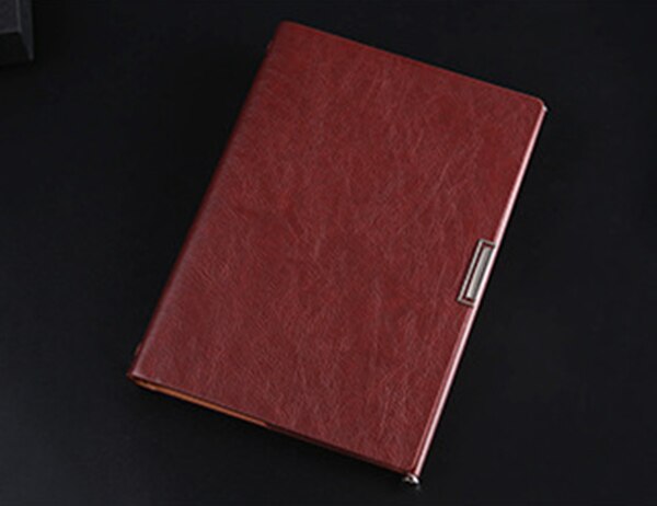 A5 Loose-leaf Notebook School Supplies High PU Notebook Planner Notepad Meeting Record Book Business Office Book: Wine red