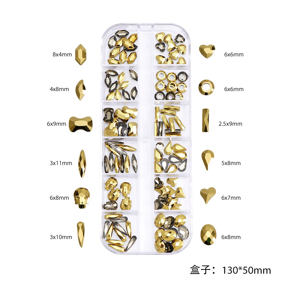 3d nagelbedels tips decoratie glitter steen nail art strass steentjes kristal manicure accessoires