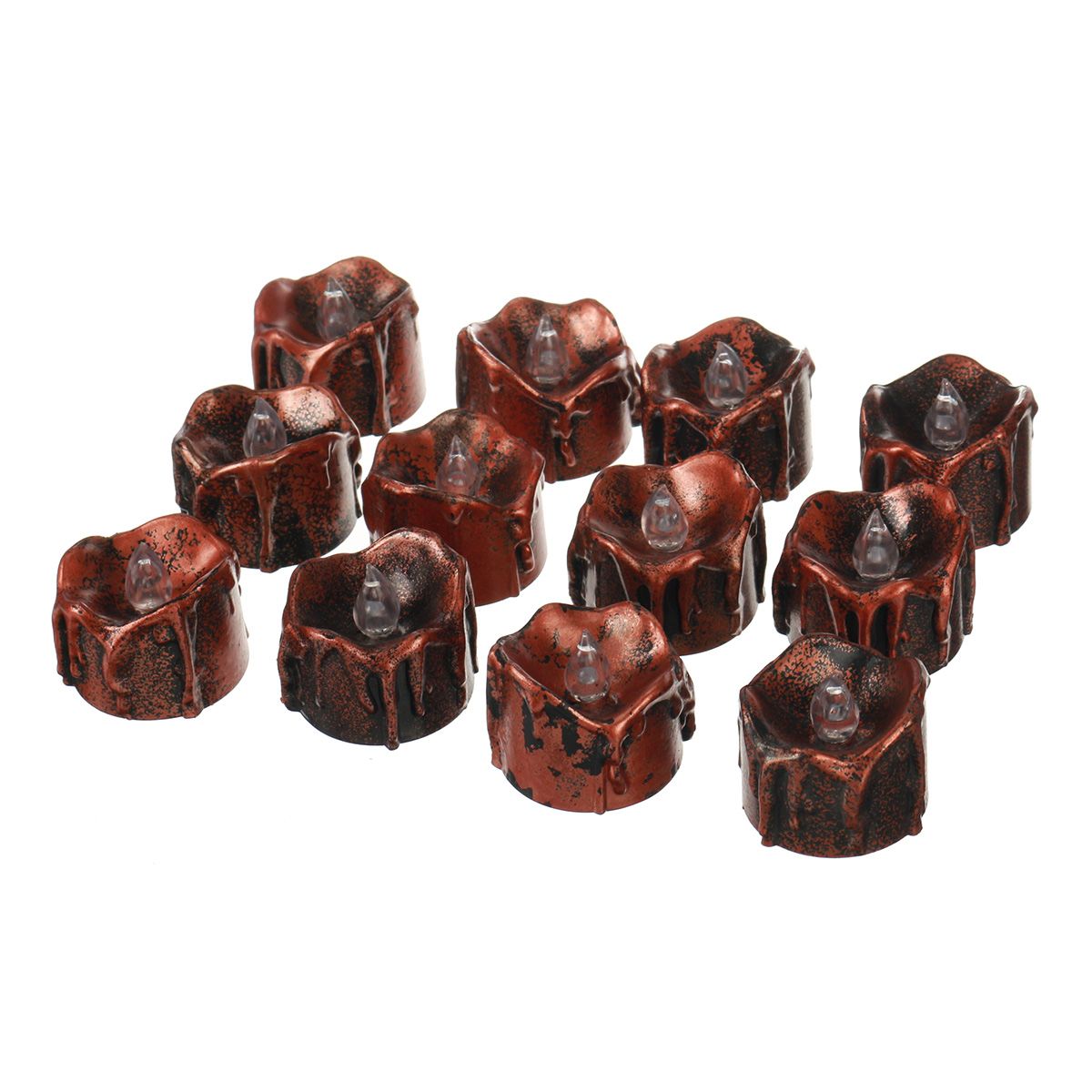 LED Candle Lights Easter Christmas Halloween Decoration Flickering Flameless Candles Festival Party Decor Battery Operated 12pcs