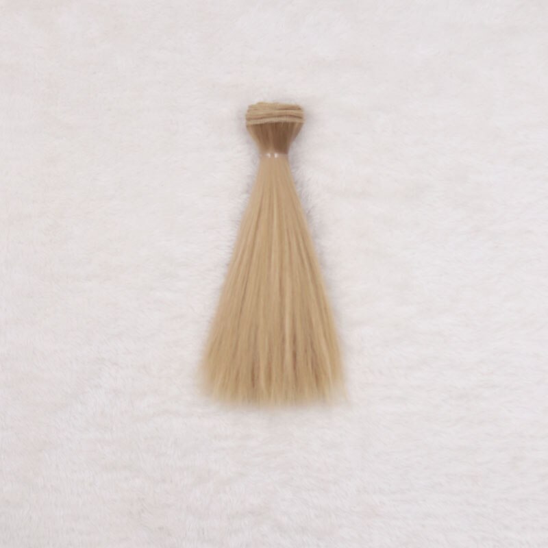 1pcs 15*100cm Doll Accessories Long Straight Synthetic Fiber BJD SD Wig Hair For Doll Wigs High-temperature Wire girl toys: color 14