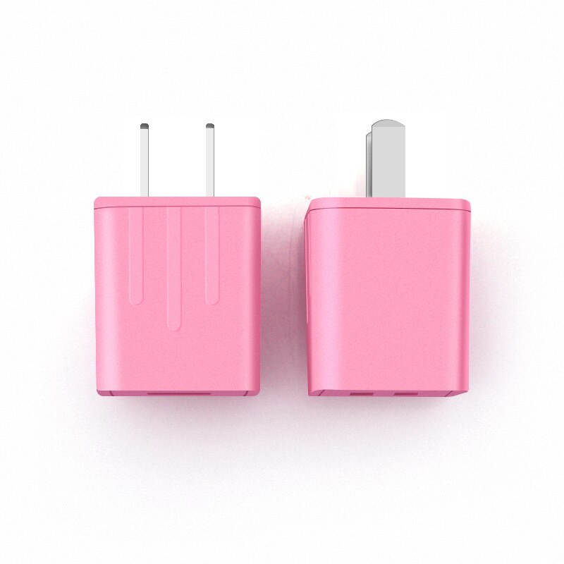 Ons Roze Plug Usb Lader Snel Opladen Voor Telefoon Adapter Voor Huawei Mate 30 Tablet Draagbare Verse Meisje Stijl Muur mobiele Lader