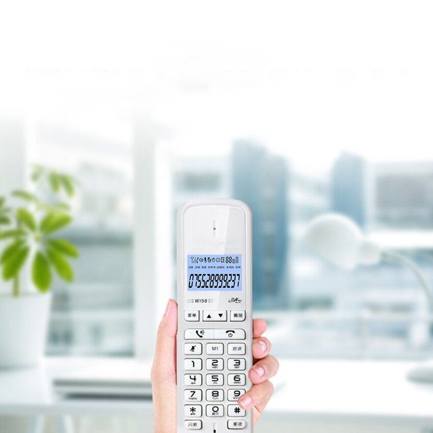 1-Handset Cordless Phone for Home with LCD Backlight, Volume Adjustable, Caller ID, 18 Ringtones, Intercom, Expandable Phone