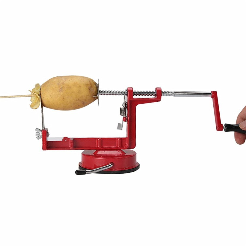 Handy Potato Peeler Manual Potato Tower Crane apple peeler Slicer Stainless Steel Peelers With Rocking Handle Spiral Potat