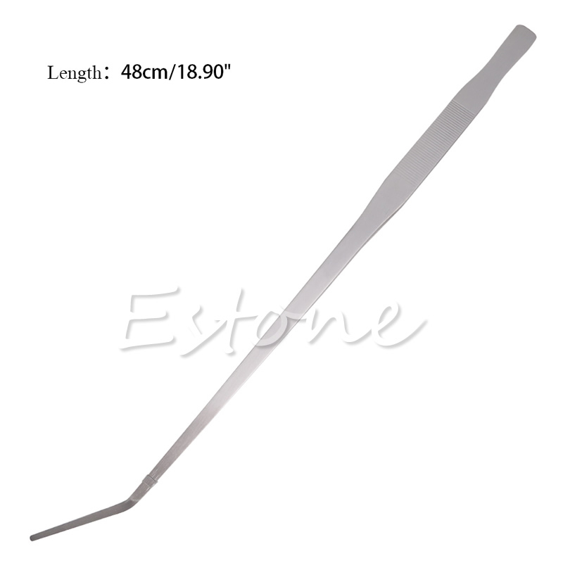 Aquarium Live-Panzer Kurve Anlage Lange Zange Edelstahl Pinzette 27/38/48cm: Grau