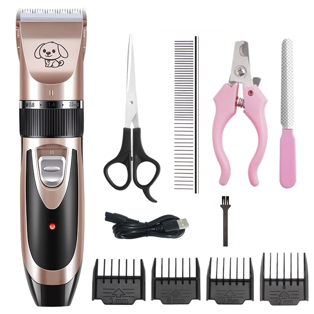 Dyrepleje klipper genopladeligt hundehårtrimmer katteklippemaskine kattehundhårtrimmer grooming cutter: C