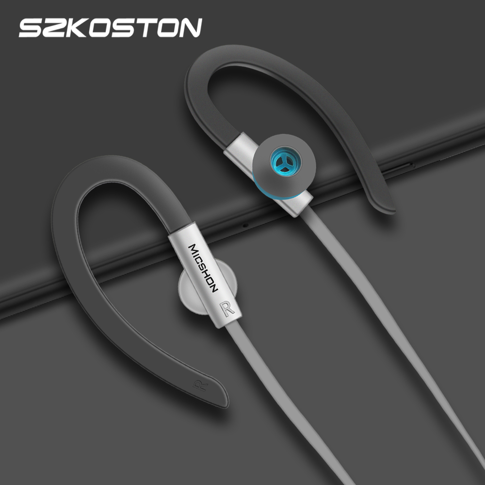 Sport Hoofdtelefoon Met Mic Hifi 3.5 Mm In Ear Oortelefoon Oorhaak Headset Noise Cancelling Oordopjes Voor Meizu Xiaomi Huawei iphone