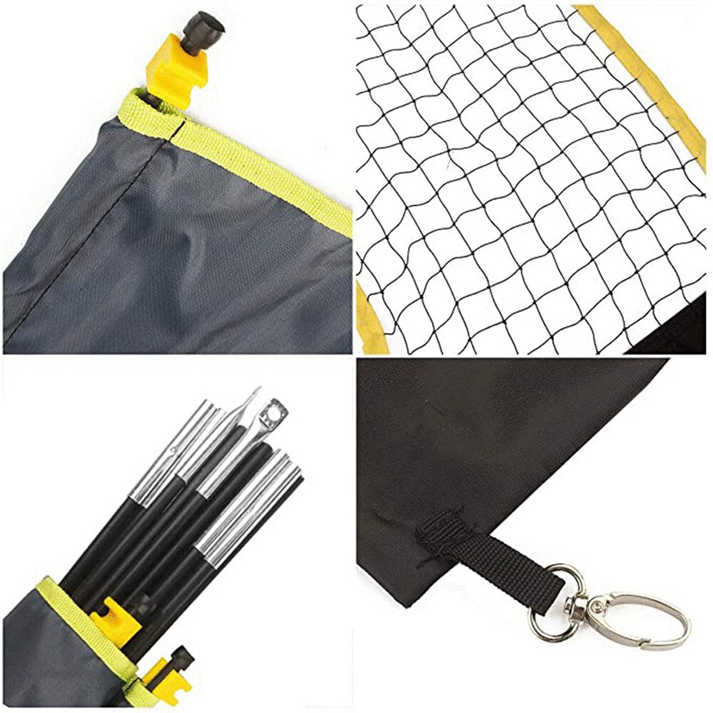 Outdoor Portable Badminton Net Foldable Volleyball Tennis Badminton Nylon Net Rack Badminton Equipment