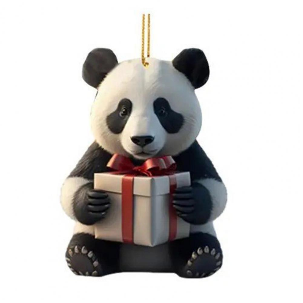 Julepanda tau dekorasjon tegneserie panda ornament festlig juletre hengende ornamenter sett tegneserie til til hjemmet
