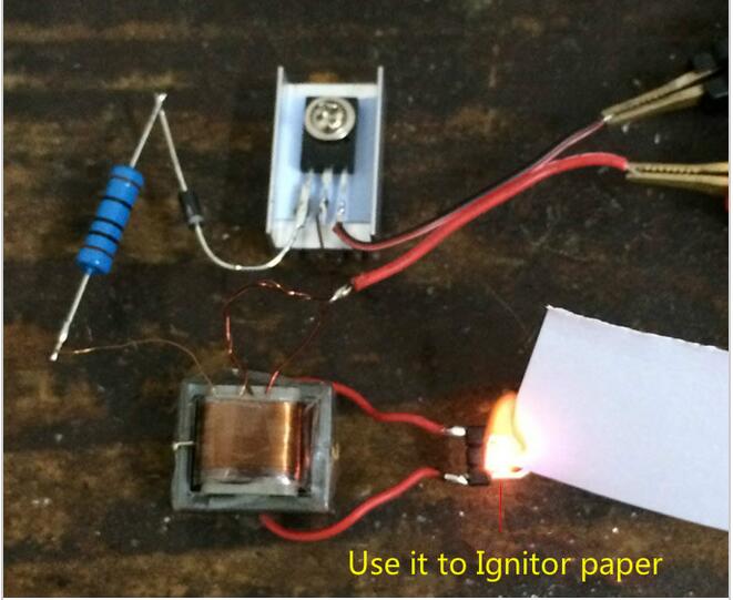 Encendedor eléctrico inversor de generador de alto voltaje, Kit de bricolaje, CC, para batería 18650, 2 uds.
