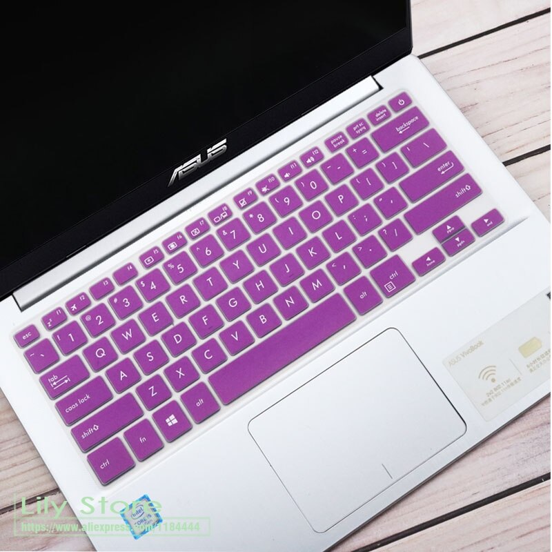 For Asus vivobook S14 X411U X411UF X411UA X411 X411UN X411MA e406 e406ma e406su 14 inch laptop 14 inch Keyboard Cover skin: Purple