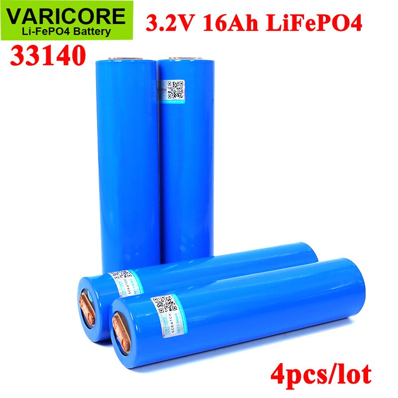 4 pièces VariCore 3.2V 33140 15Ah lifepo4 cellules Lithium-fer phospha 16000mAh pour 4S 12v ebike e-scooter outils électriques batterie