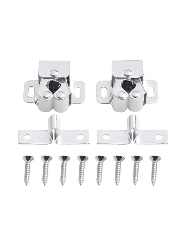 2X Iron Cabinet Locks Push To Close System For Cabinets Drawers Universal Self-closing Chests Drawers Home Improvement Hardware