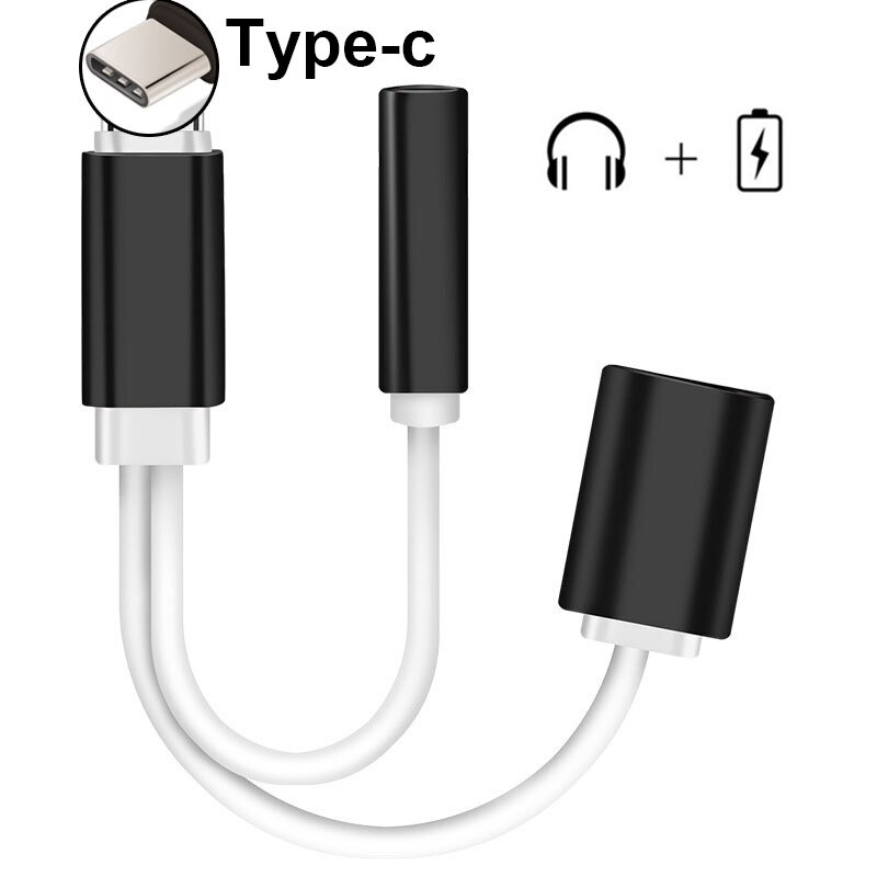 Mannelijke Type-C Om Vrouwelijke Type C 3.5Mm Aux Jack Oplaadkabel Type-C Om Audio Adapter splitter Voor Huawei Xiaomi Niet Voor Samsung